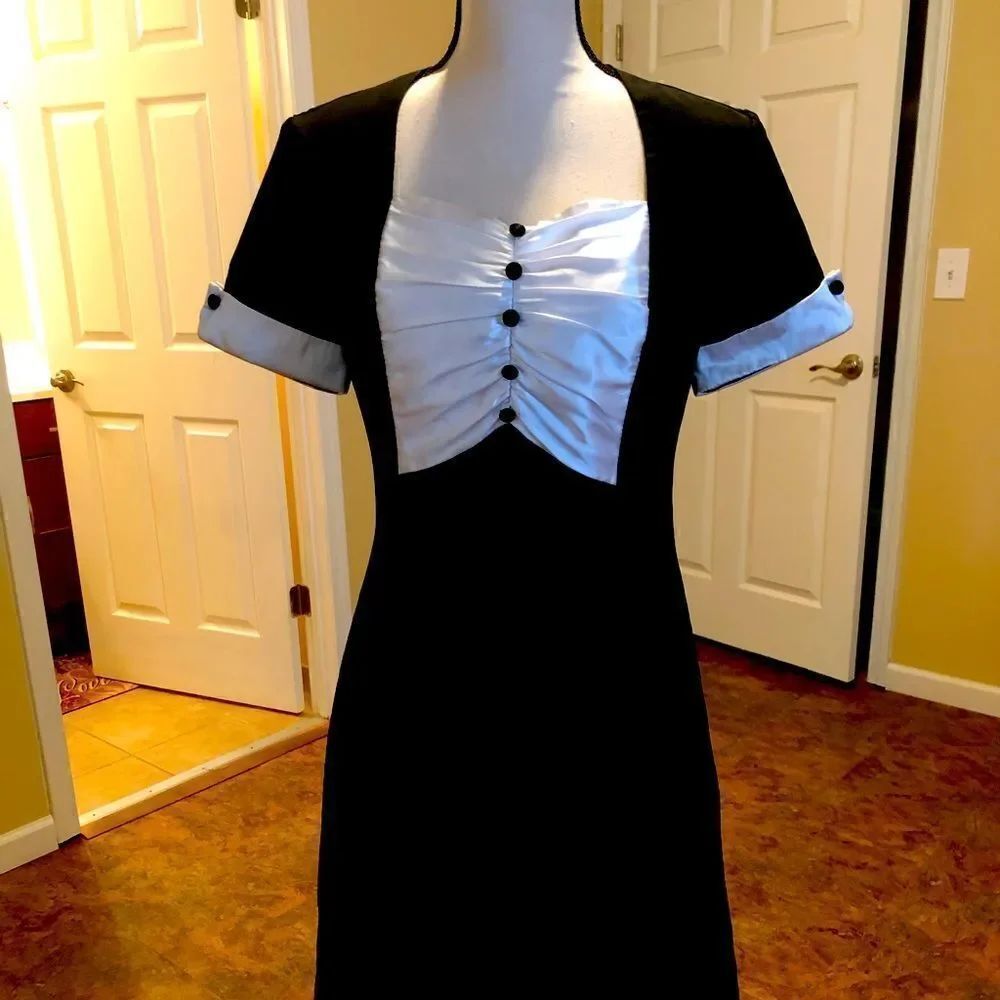 Vintage Stage Accents black white dress size 8